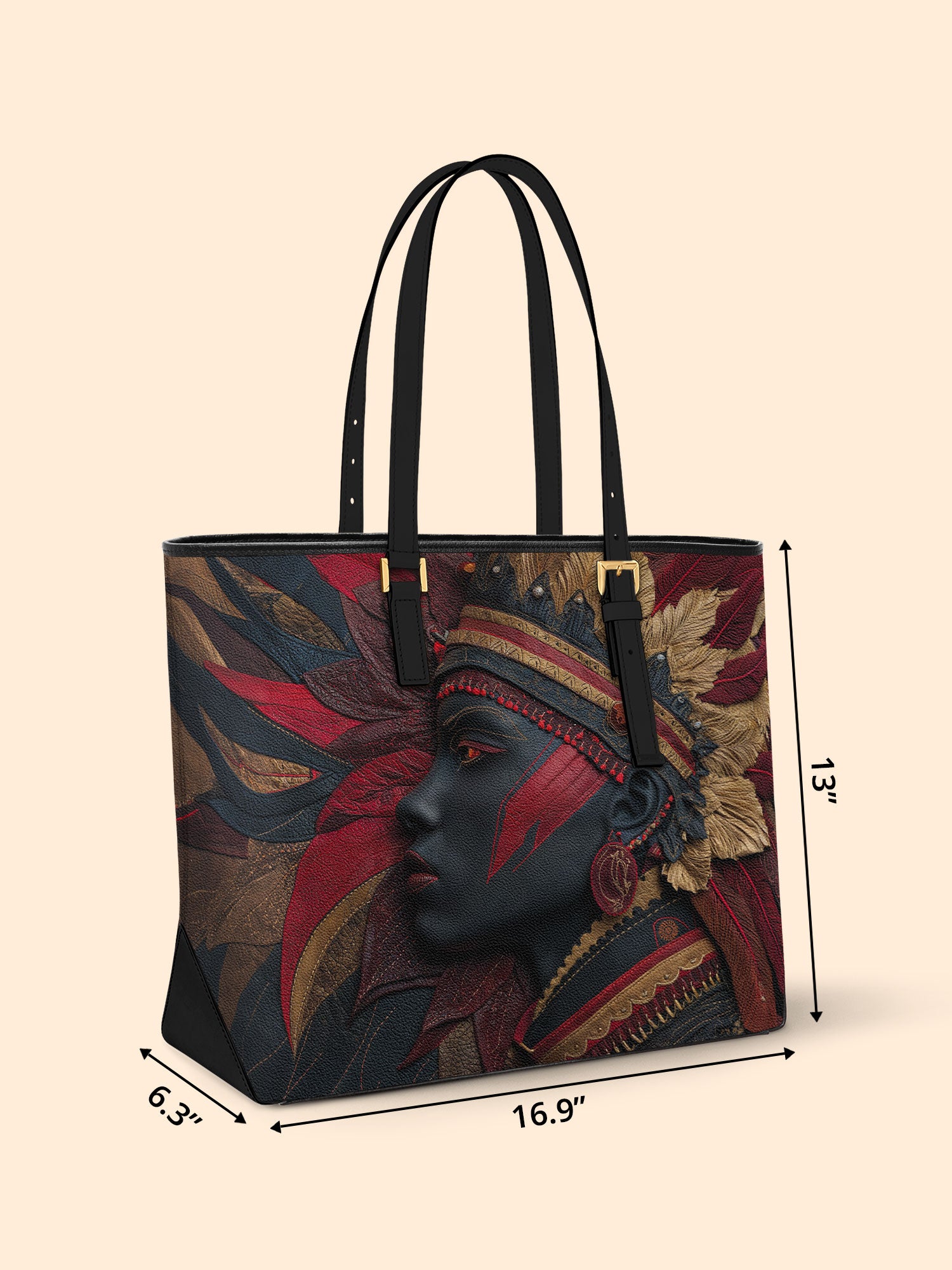 Warrior’s Bloom Sleek Leather Tote QR0TD072