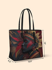 Warrior’s Bloom Sleek Leather Tote QR0TD072