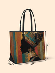 Brown Radiance Sleek Leather Tote QR0TV123