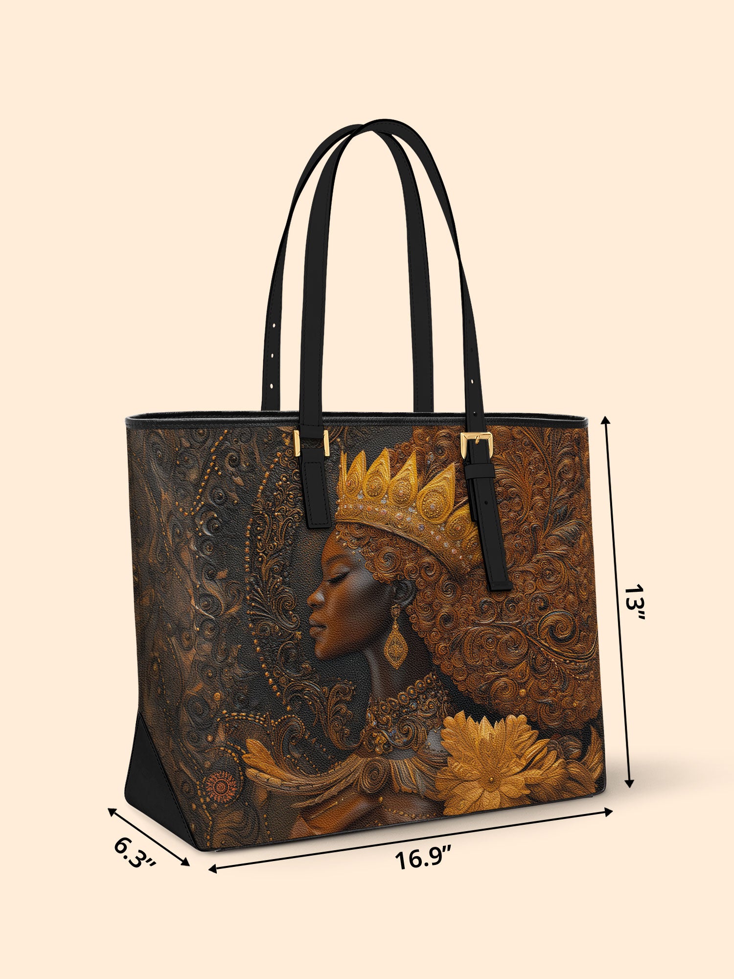 Queen Rising Sleek Leather Tote QR0XD122