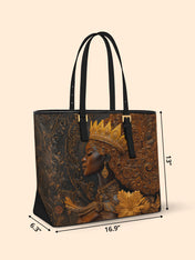 Queen Rising Sleek Leather Tote QR0XD122