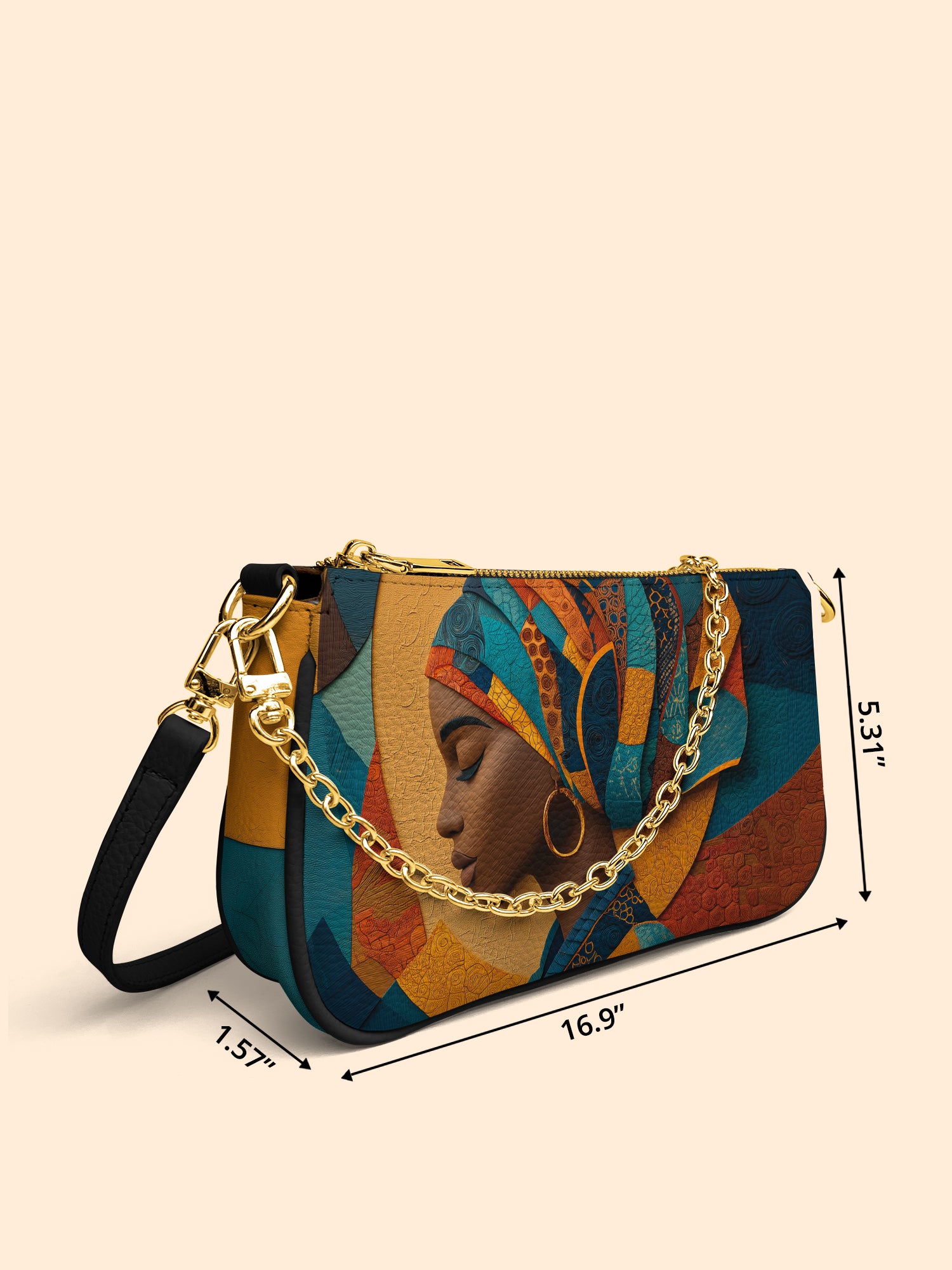 Melanated Muse Classic Zip Pochette QR0HH030
