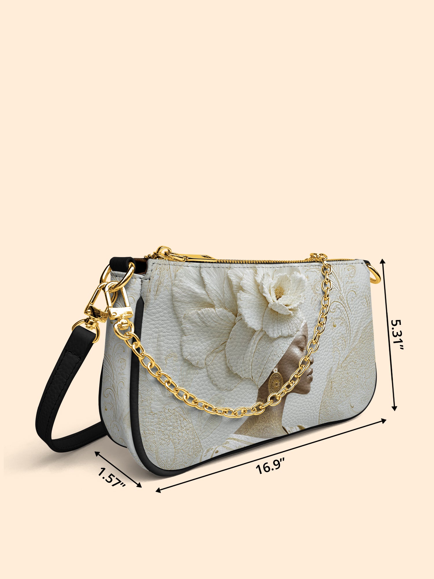 Luminous Bloom Classic Zip Pochette QR0TV120