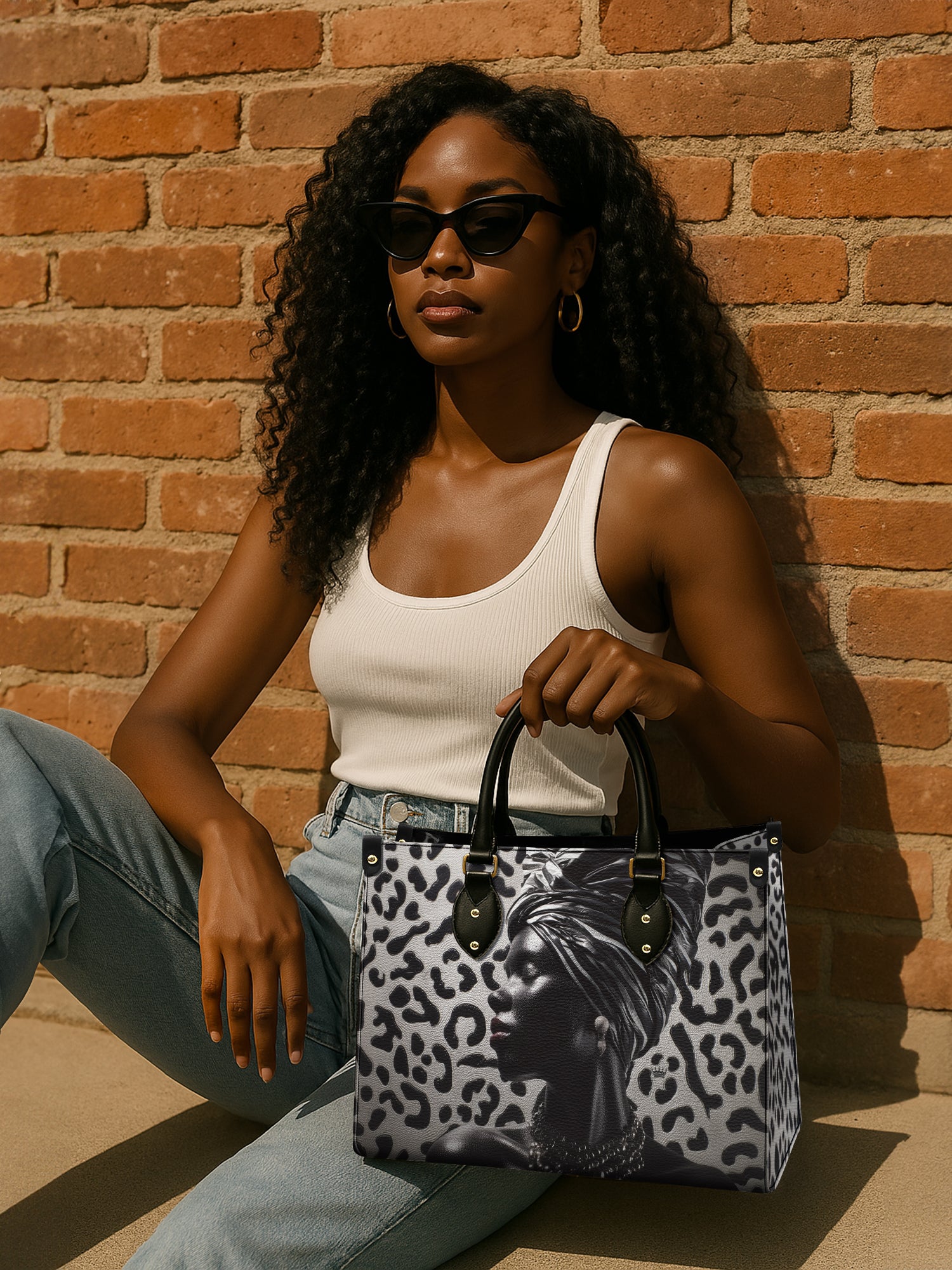 Ardora Leopard Premium Leather Handbag QR0XD464