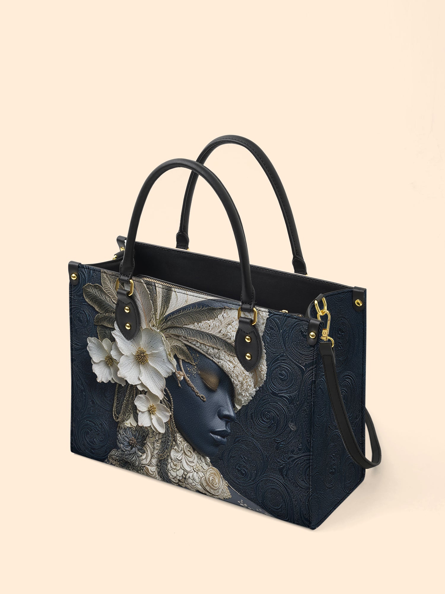 Ivory Veil Premium Leather Handbag QR0TD210