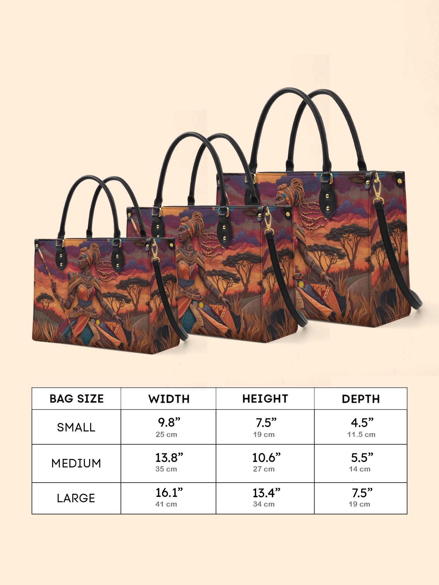 African Warrior Premium Leather Handbag QR0HH059