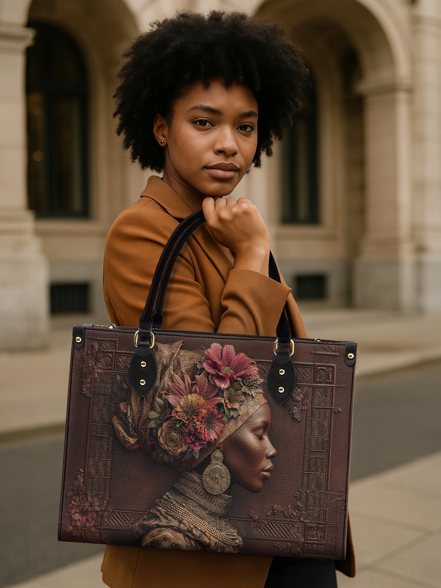 Earth Splendor Premium Leather Handbag QR0HH045