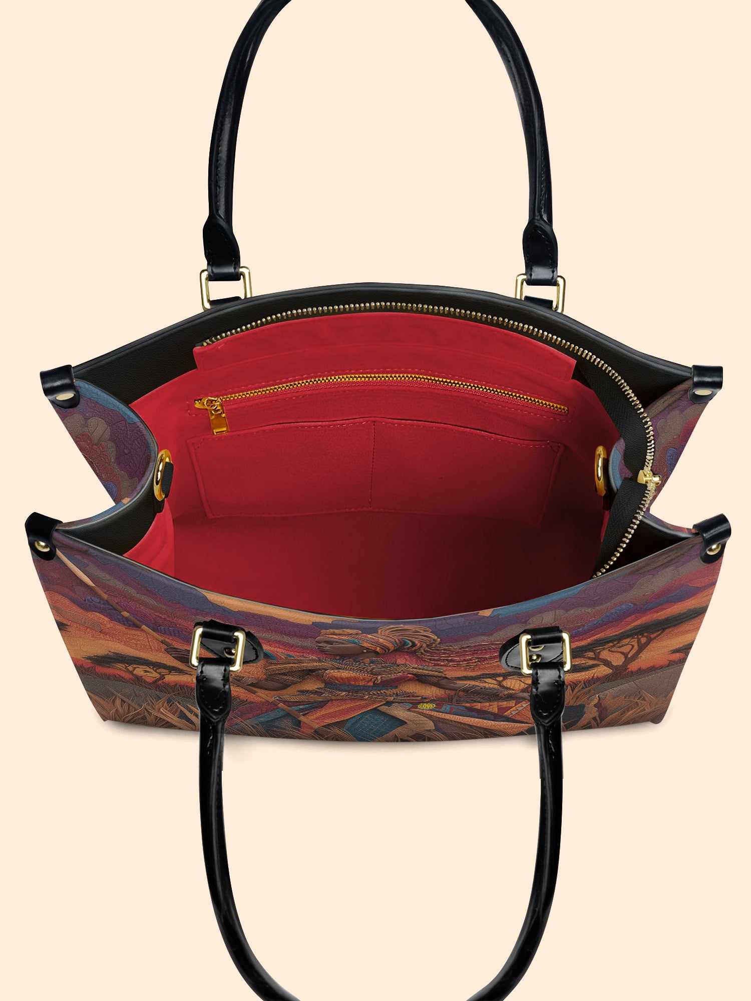 African Warrior Premium Leather Handbag QR0HH059