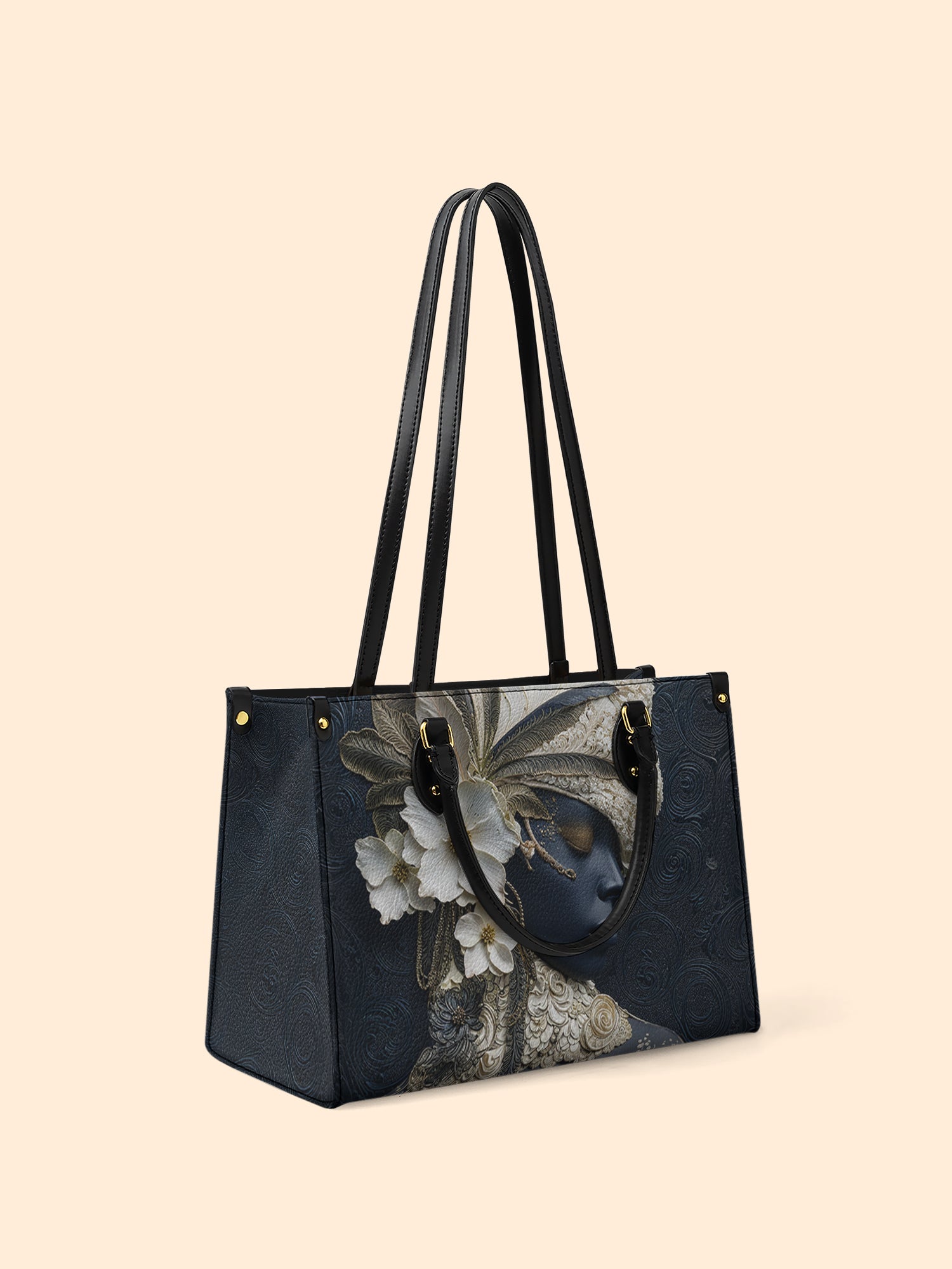 Ivory Veil Premium Leather Handbag QR0TD210