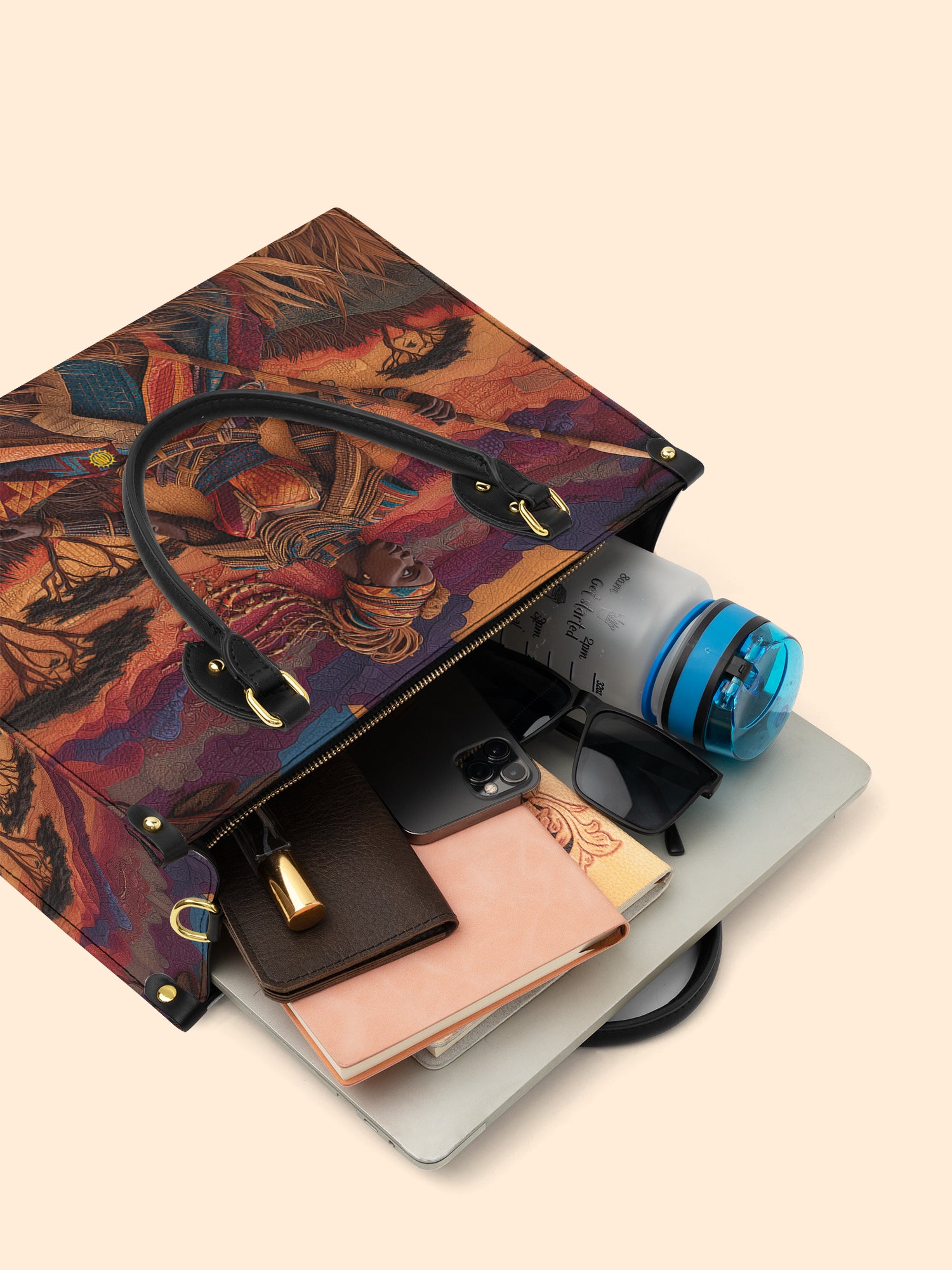 African Warrior Premium Leather Handbag QR0HH059