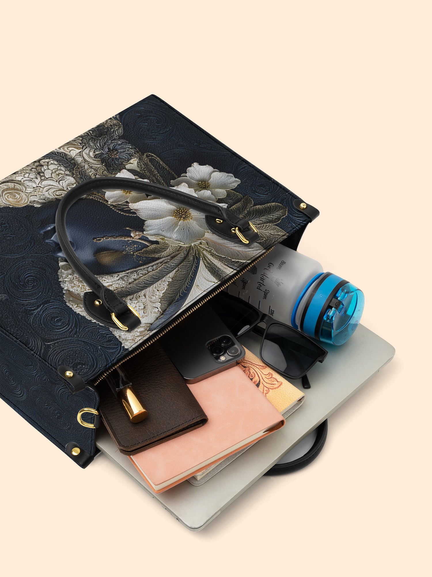 Ivory Veil Premium Leather Handbag QR0TD210