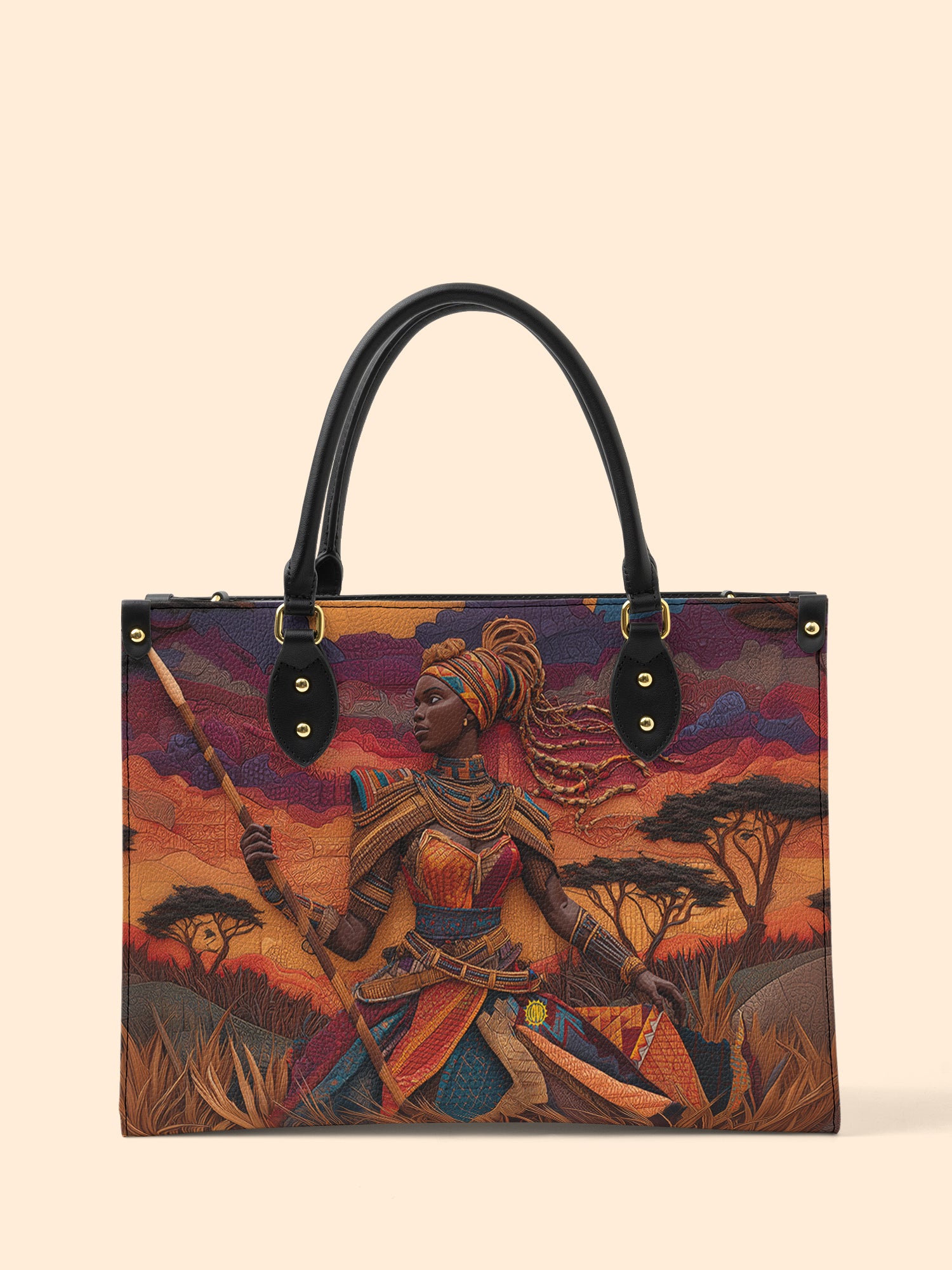 African Warrior Premium Leather Handbag QR0HH059