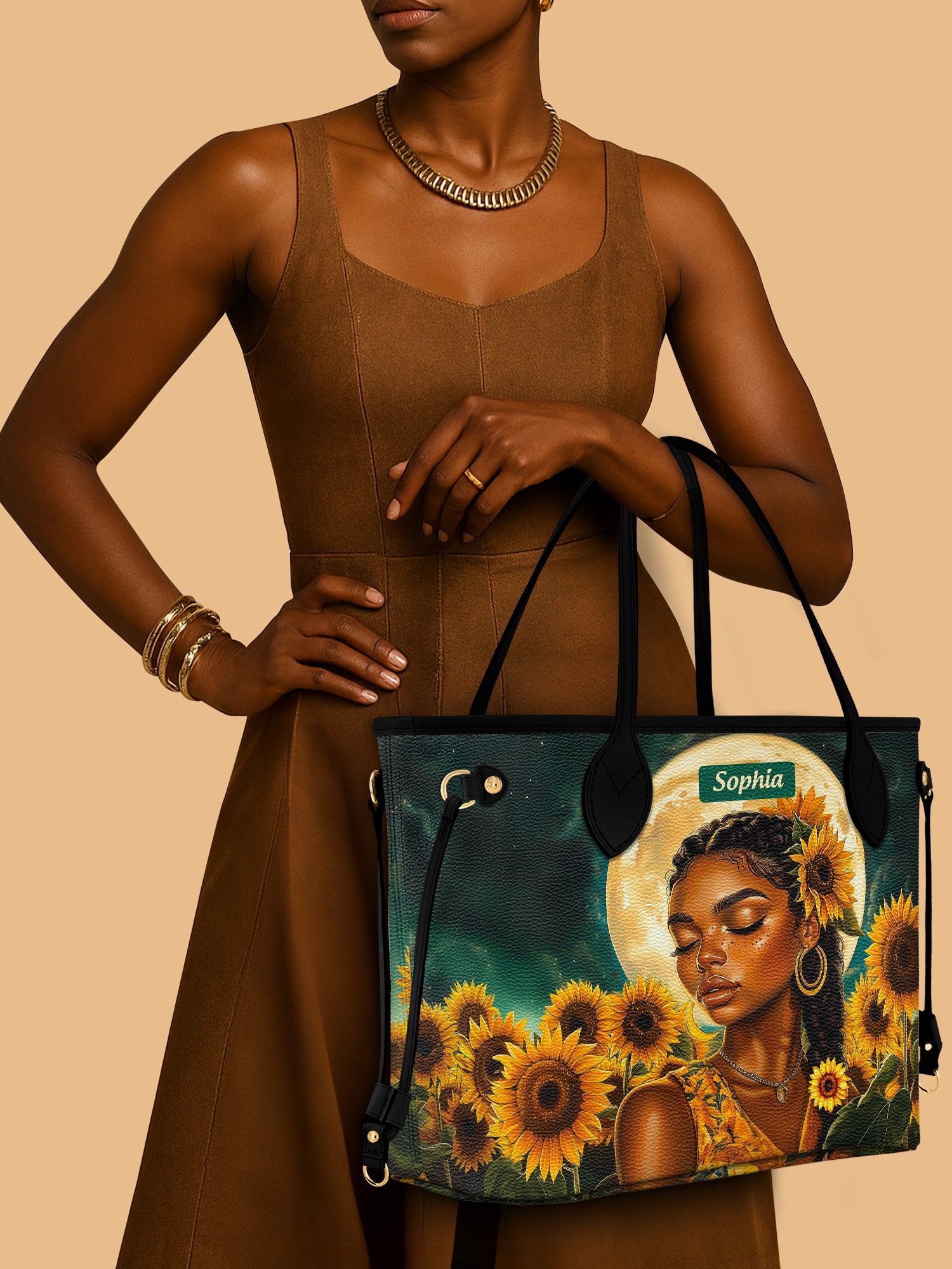 Sunflower Moonlight Classic Shopper Tote