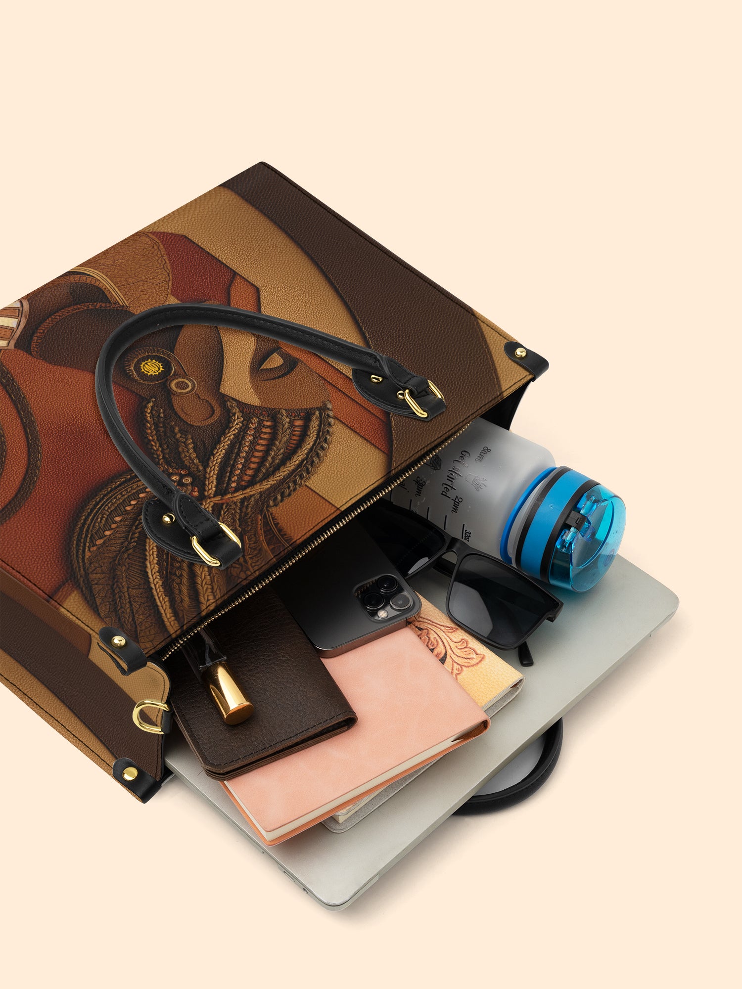 Crowned Braids Premium Leather Handbag QR0TD123