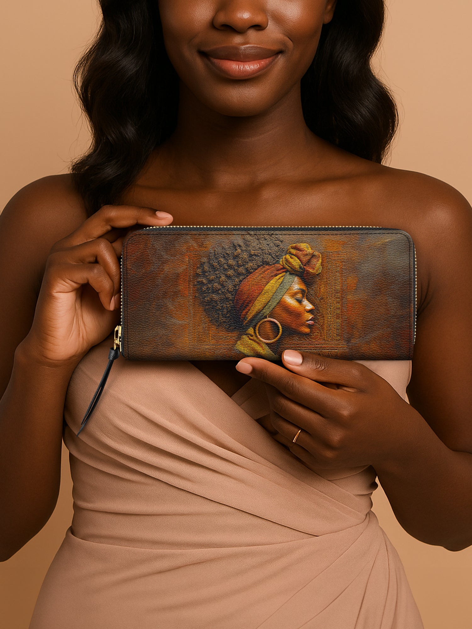 Afro-Elegance Slimline Zippy Wallet QR0HH031
