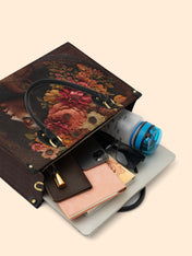 Whispering Blooms Premium Leather Handbag QR0HH048