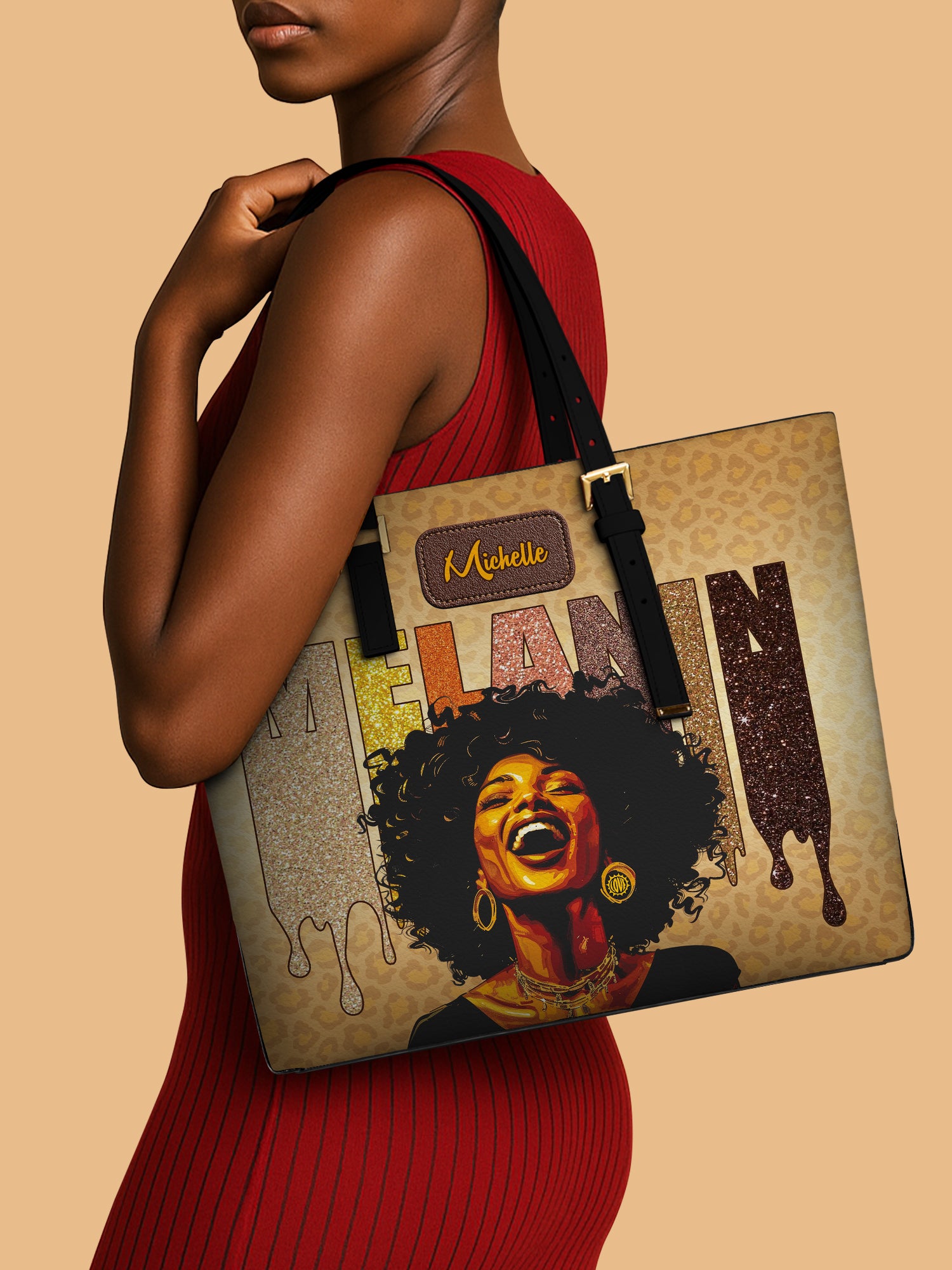Melanin Sleek Leather Tote
