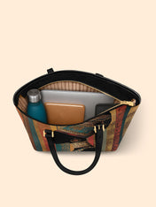 Brown Radiance Sleek Leather Tote QR0TV123