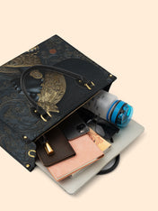 Ebony Sovereign Premium Leather Handbag QR0XD126