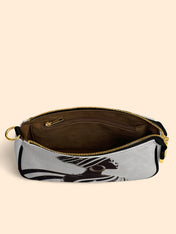 Ivory Stripes Classic Zip Pochette QR0XD437