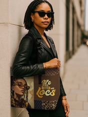 Better with Locs Sleek Leather Tote