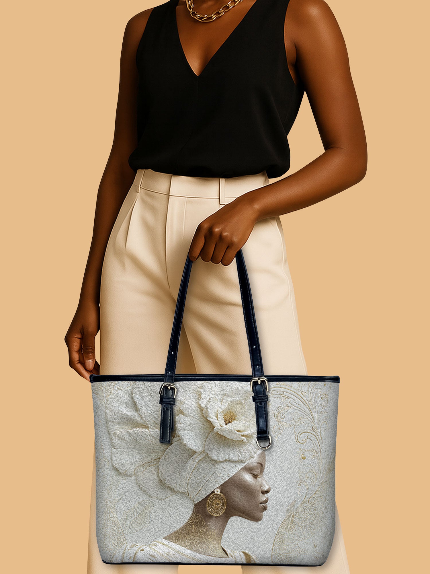 Luminous Bloom Leather Bucket Bag QR0TV192