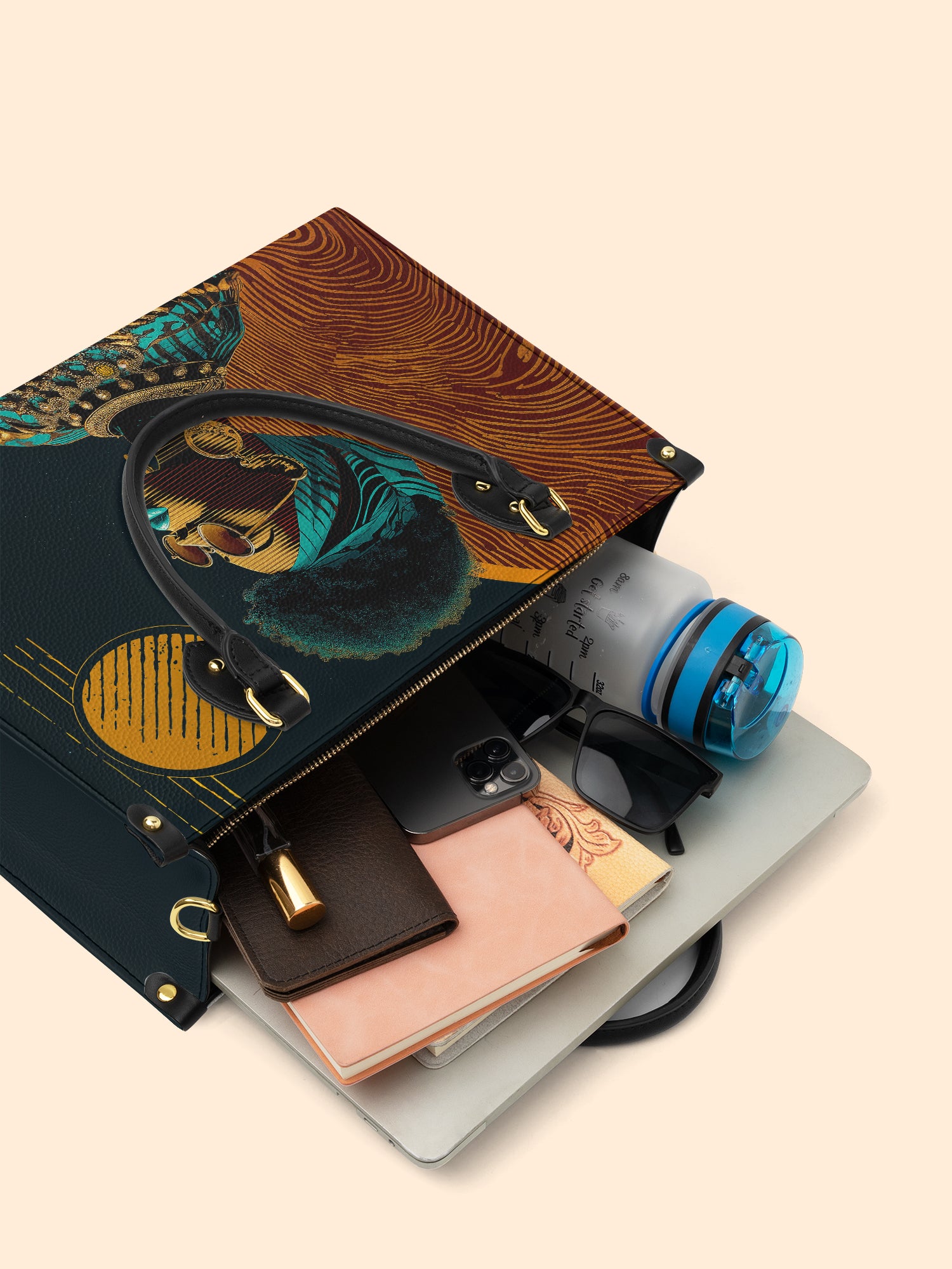 Unapologetically Black Premium Leather Handbag QR0XD125