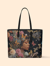 Butterfly Queen Sleek Leather Tote QR0HH011