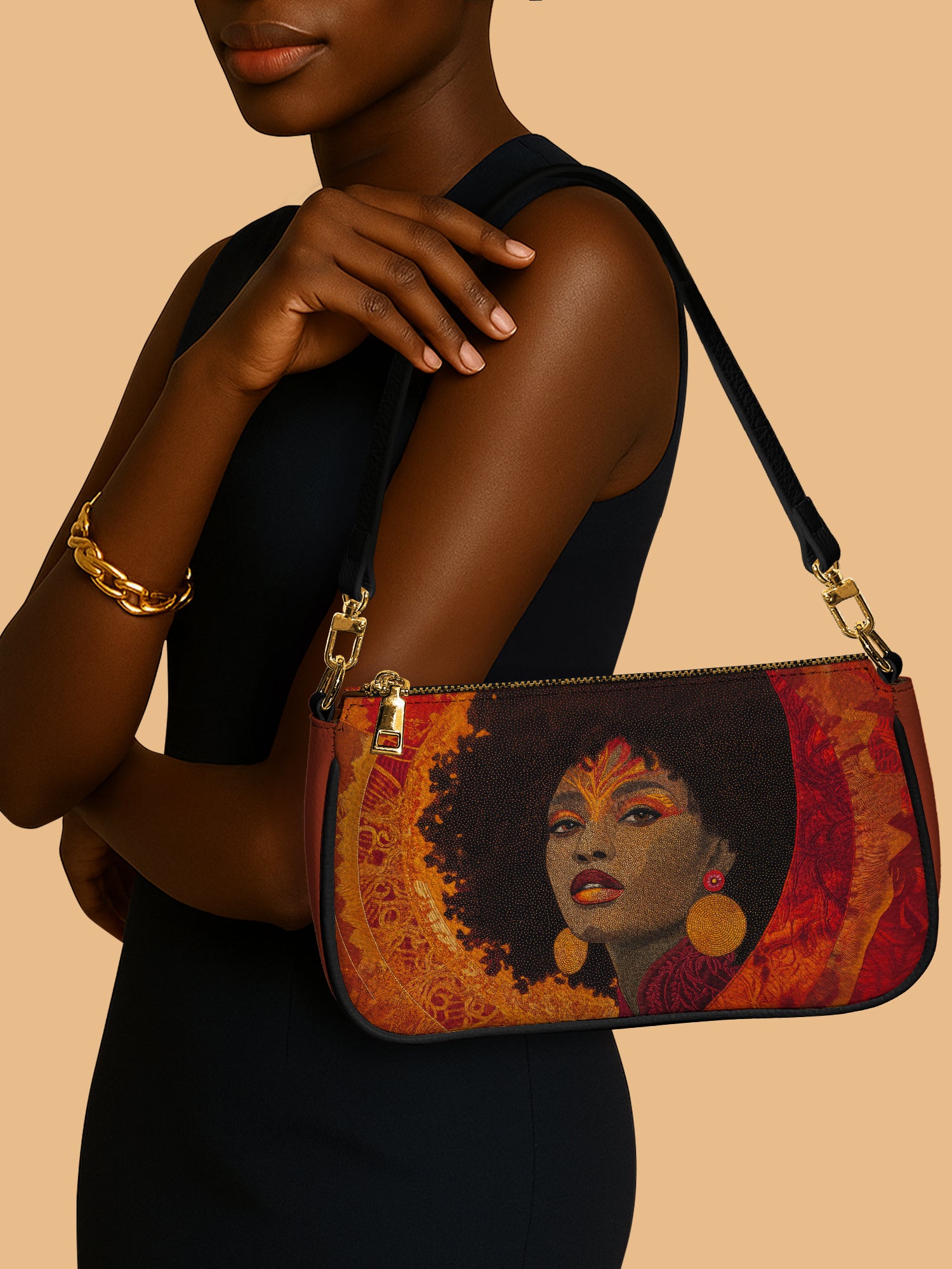 Noir Bloom Classic Zip Pochette QR0XD237