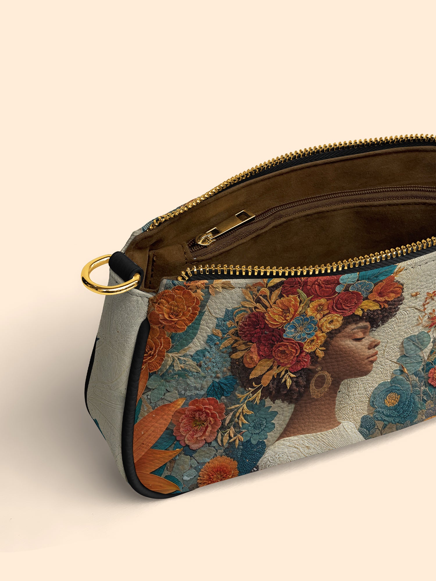 Golden Bloom Classic Zip Pochette QR0HH078