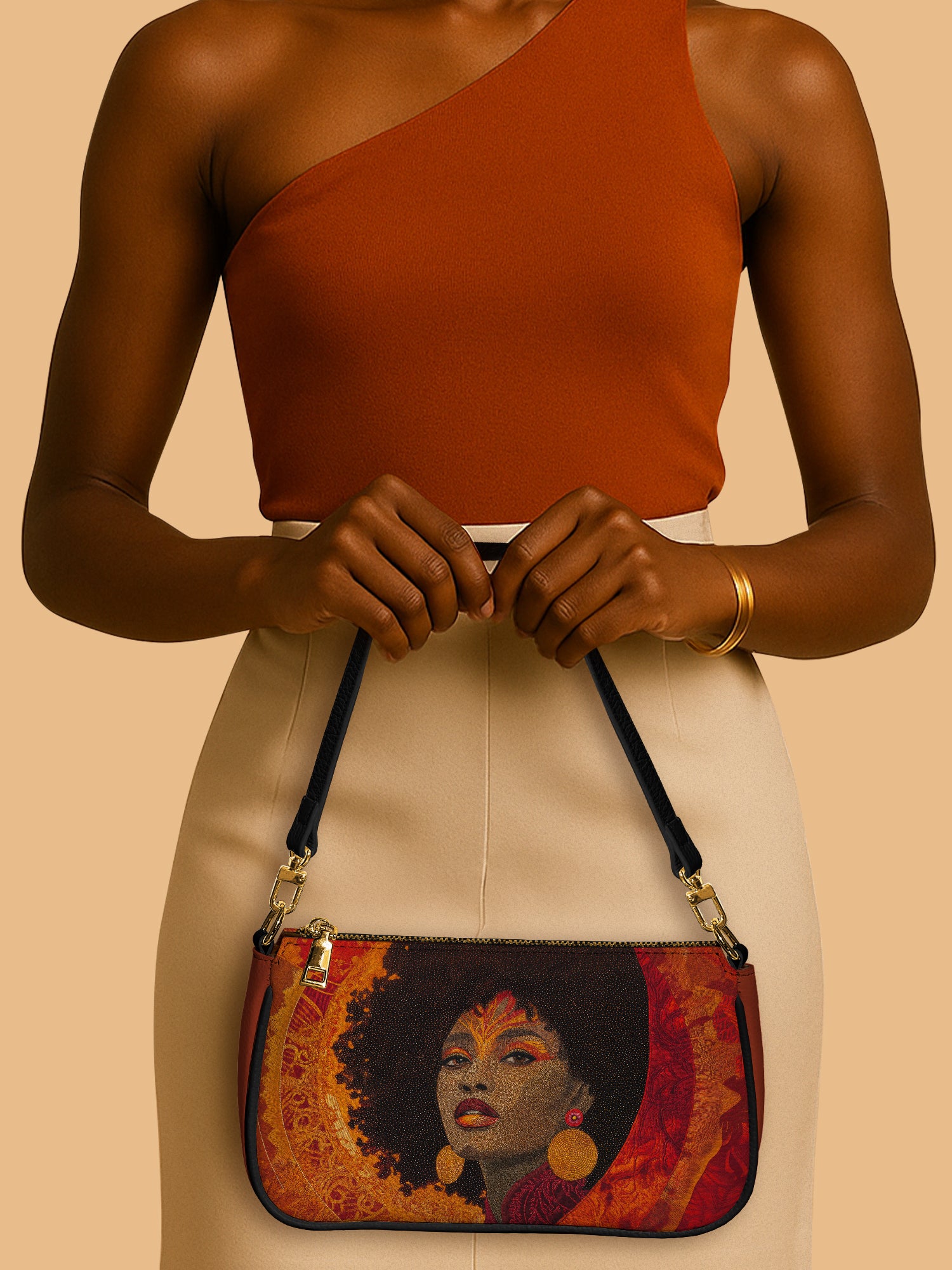 Noir Bloom Classic Zip Pochette QR0XD237