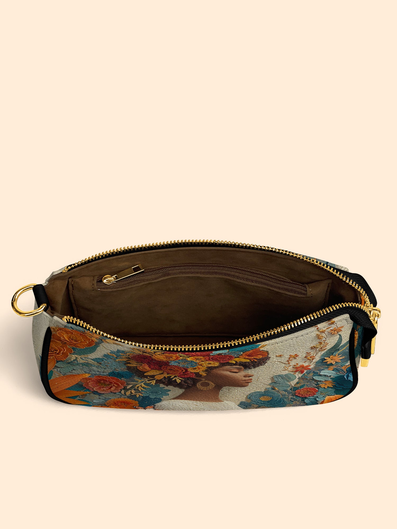 Golden Bloom Classic Zip Pochette QR0HH078