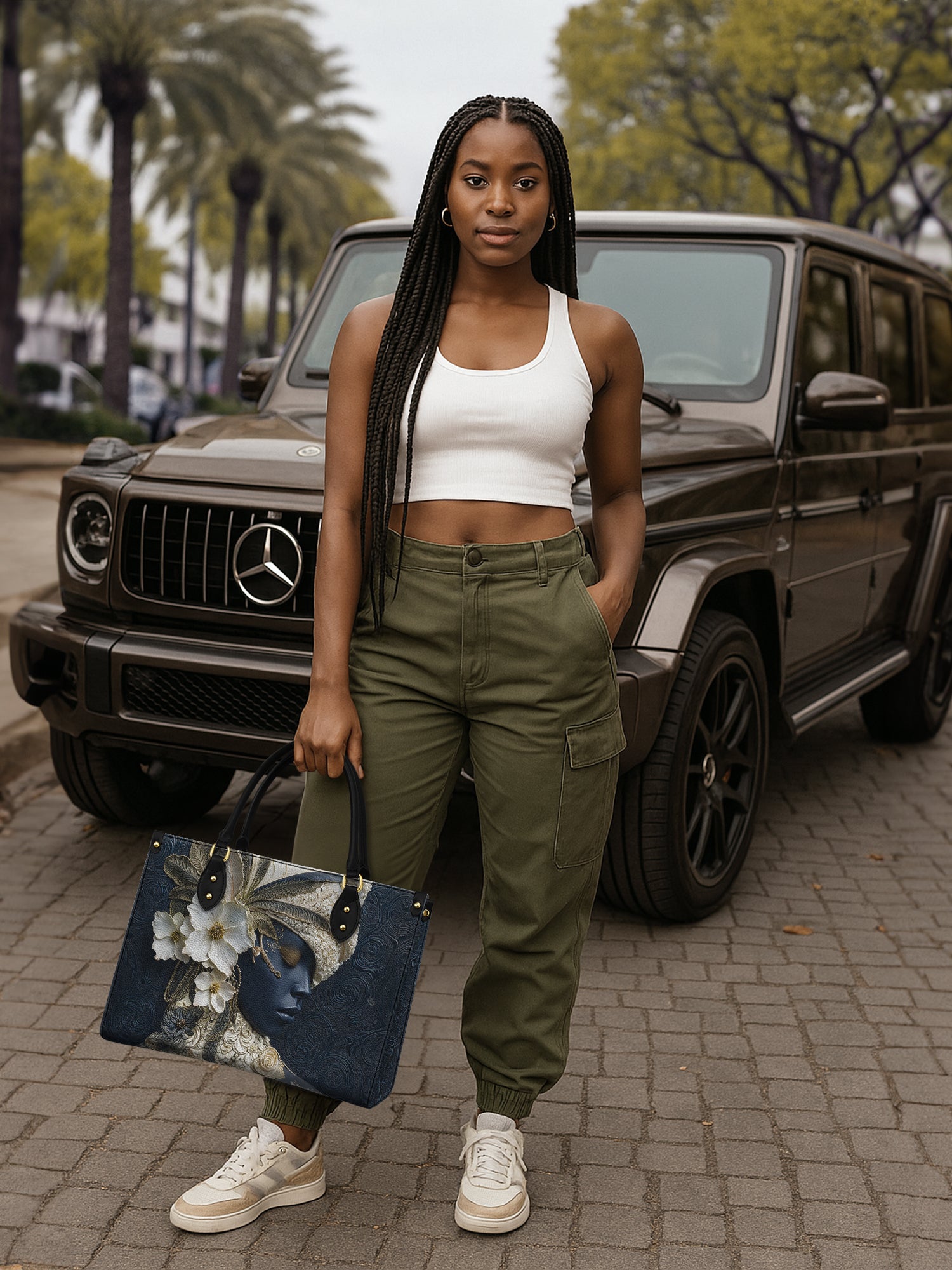 Ivory Veil Premium Leather Handbag QR0TD210