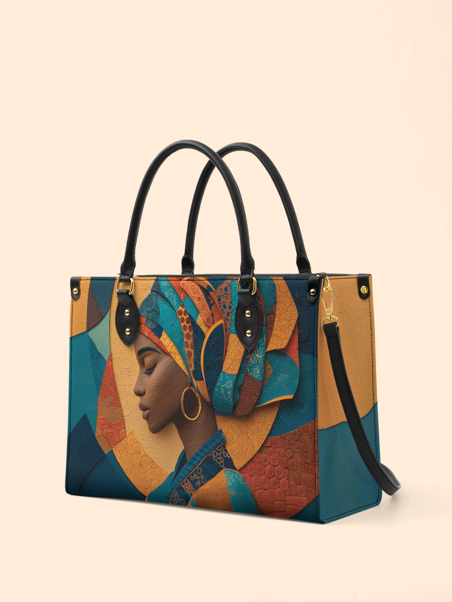 Melanated Muse Premium Leather Handbag QR0HH025