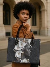 Noir Serenity Premium Leather Handbag QR0TD213