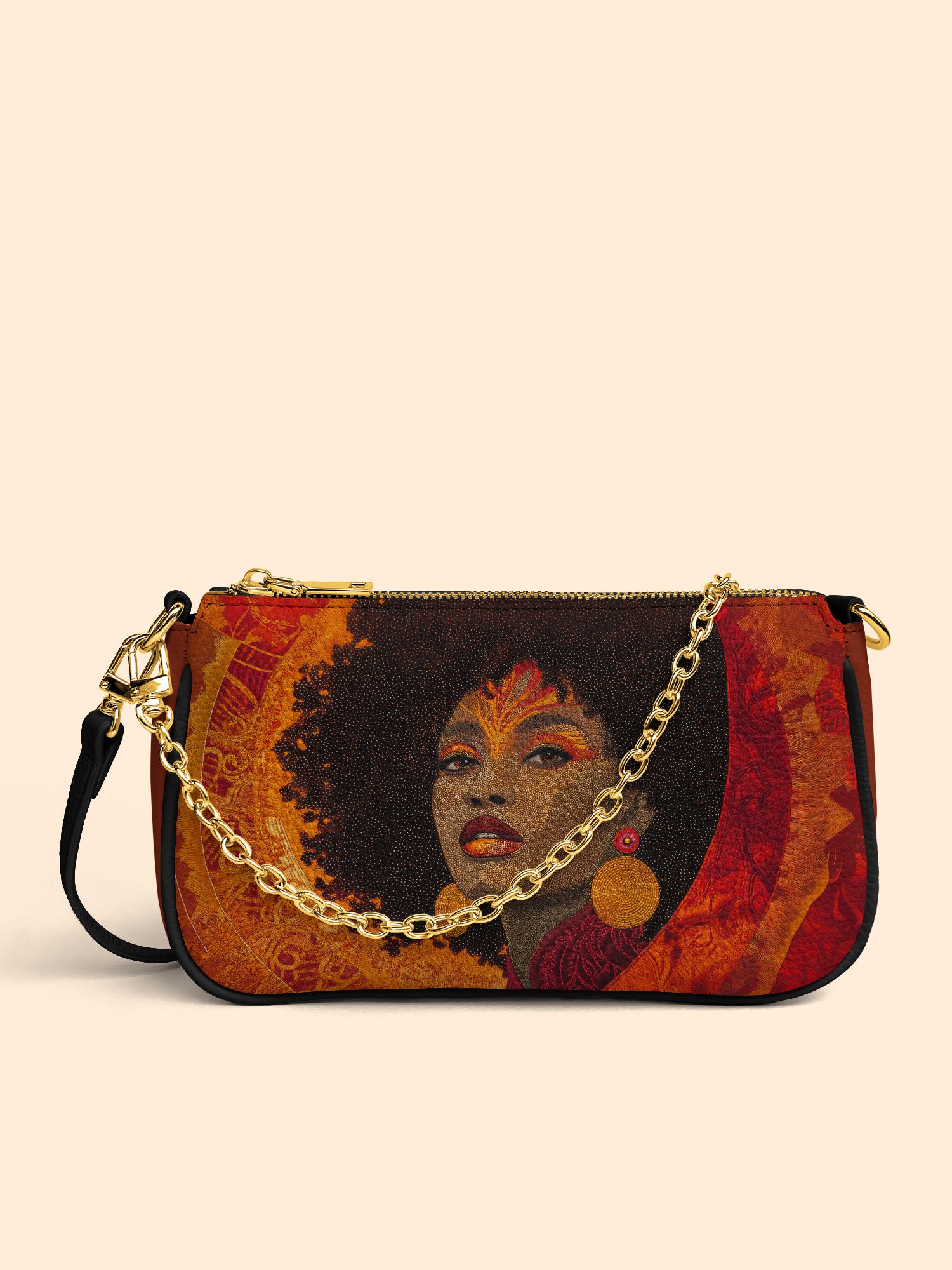 Noir Bloom Classic Zip Pochette QR0XD237