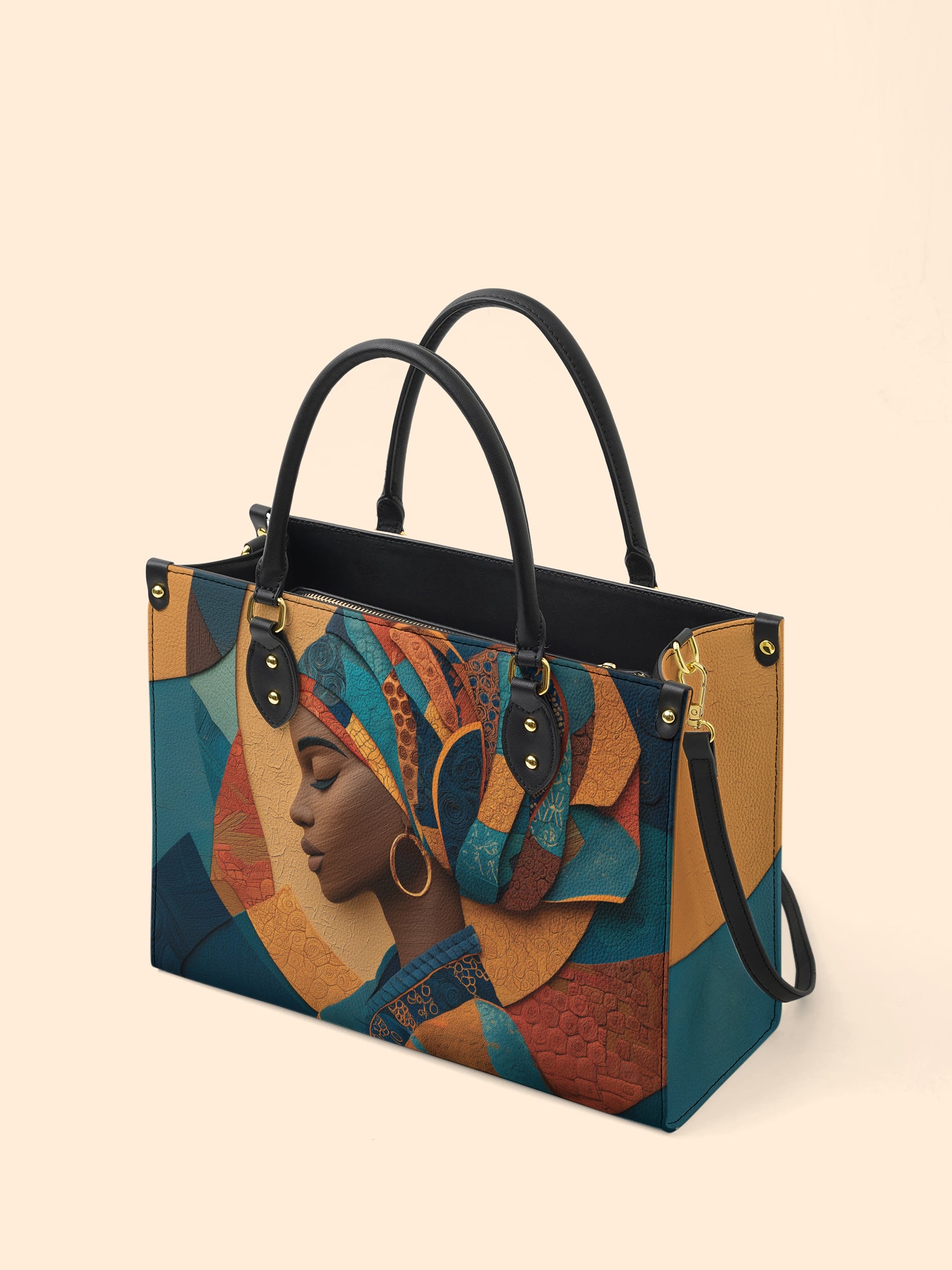 Melanated Muse Premium Leather Handbag QR0HH025