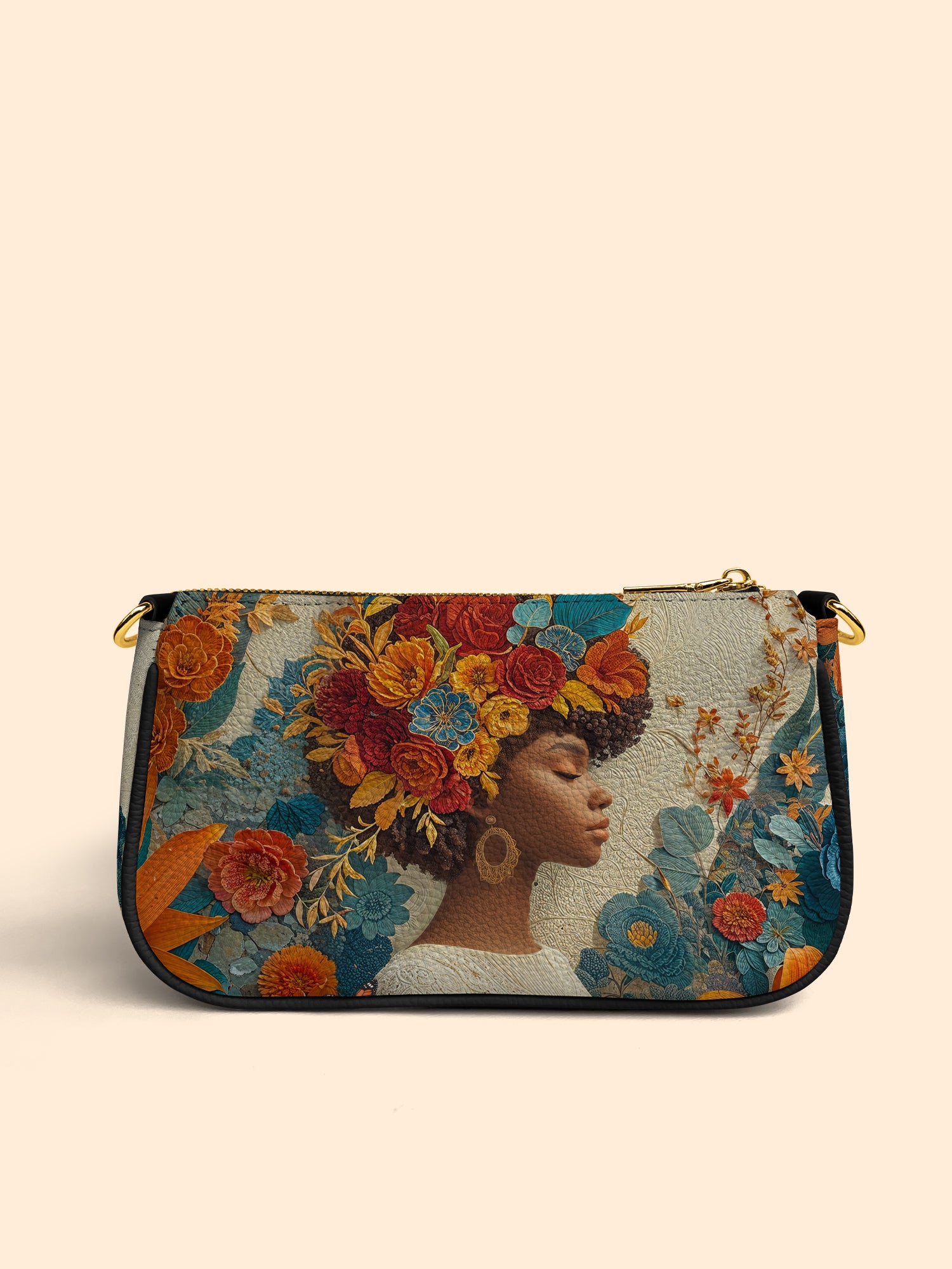 Golden Bloom Classic Zip Pochette QR0HH078