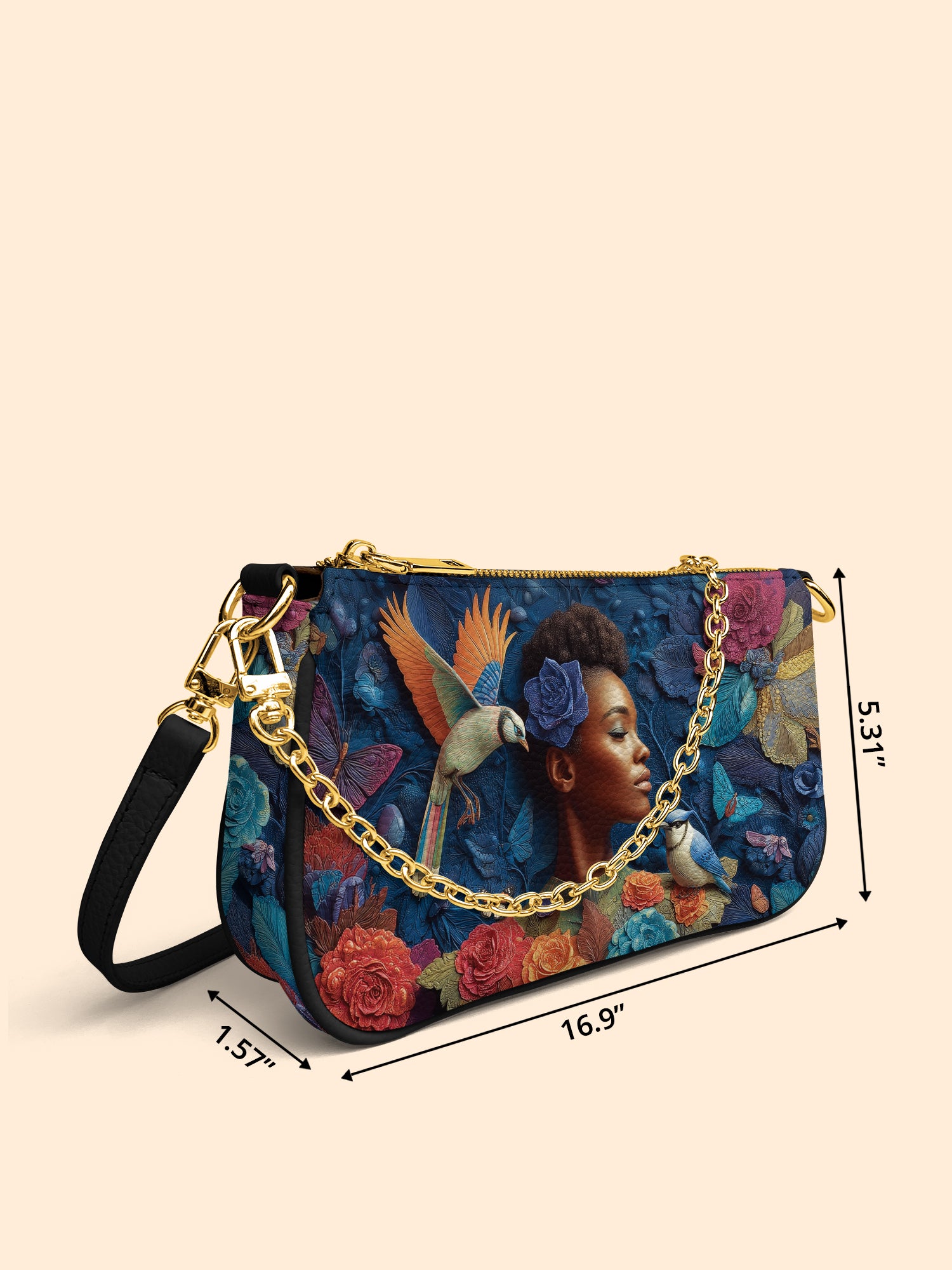 Blue Garden Classic Zip Pochette QR0XD231