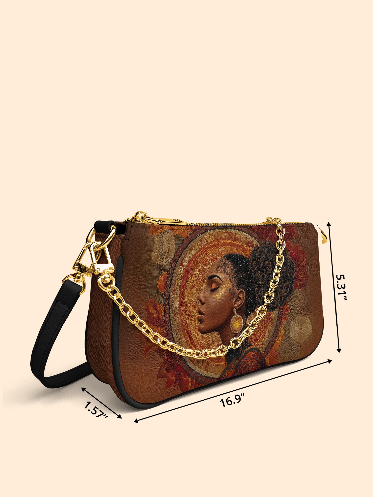 Mocha Sage Classic Zip Pochette QR0XD104