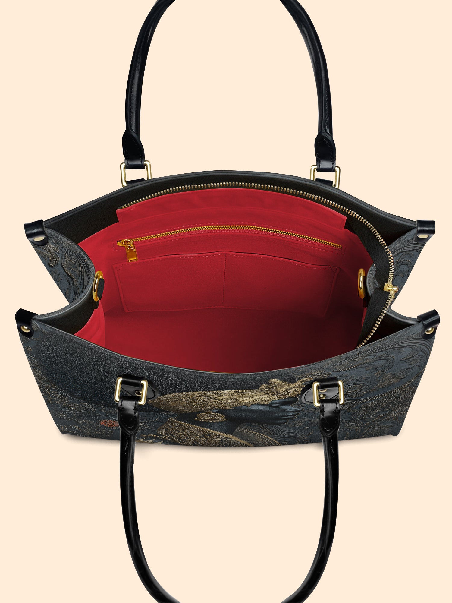 Ebony Sovereign Premium Leather Handbag QR0XD126