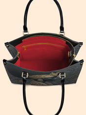 Ebony Sovereign Premium Leather Handbag QR0XD126