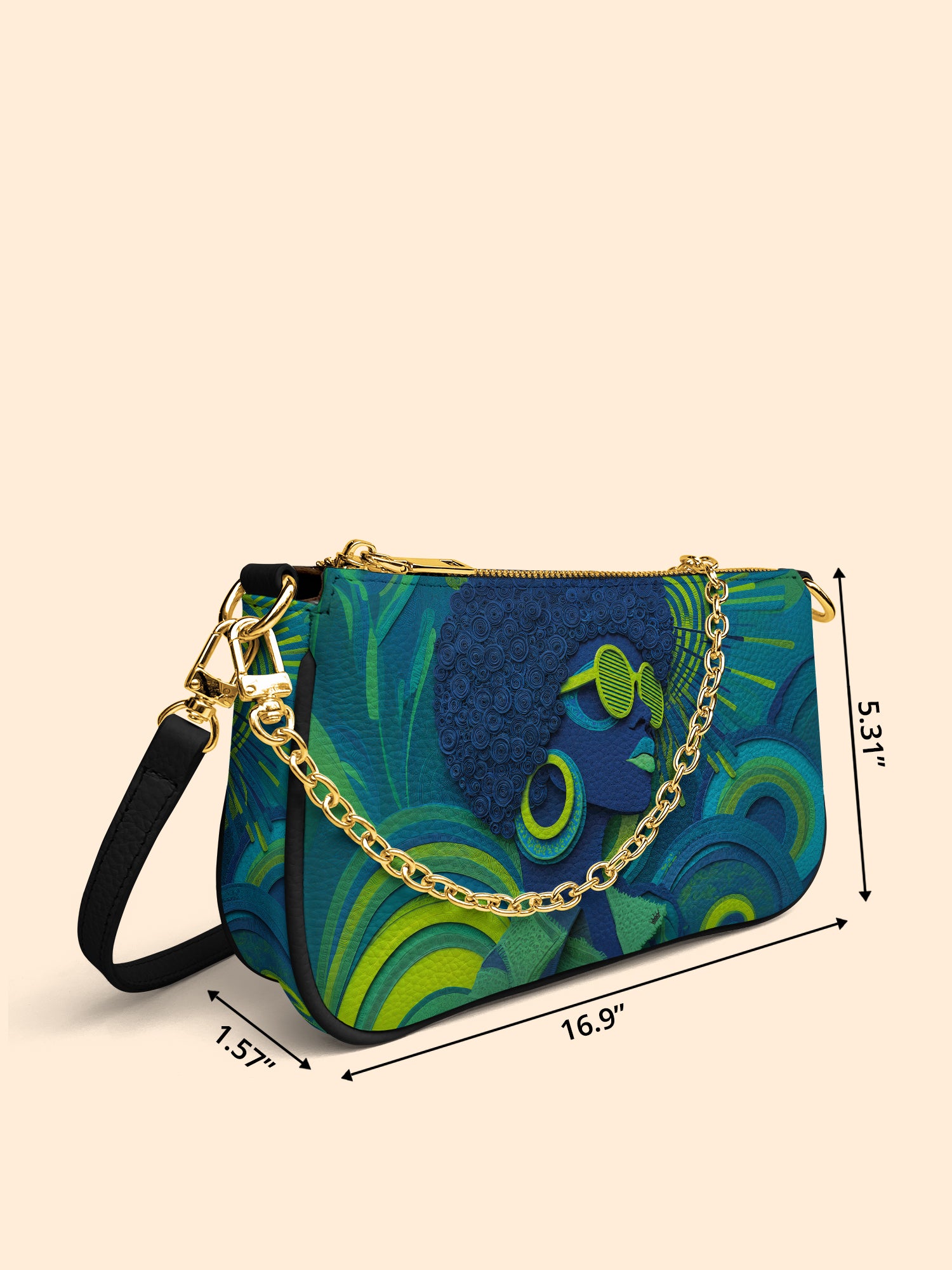 Noir Gaze Classic Zip Pochette QR0TD312