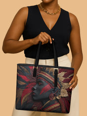 Warrior’s Bloom Sleek Leather Tote QR0TD072