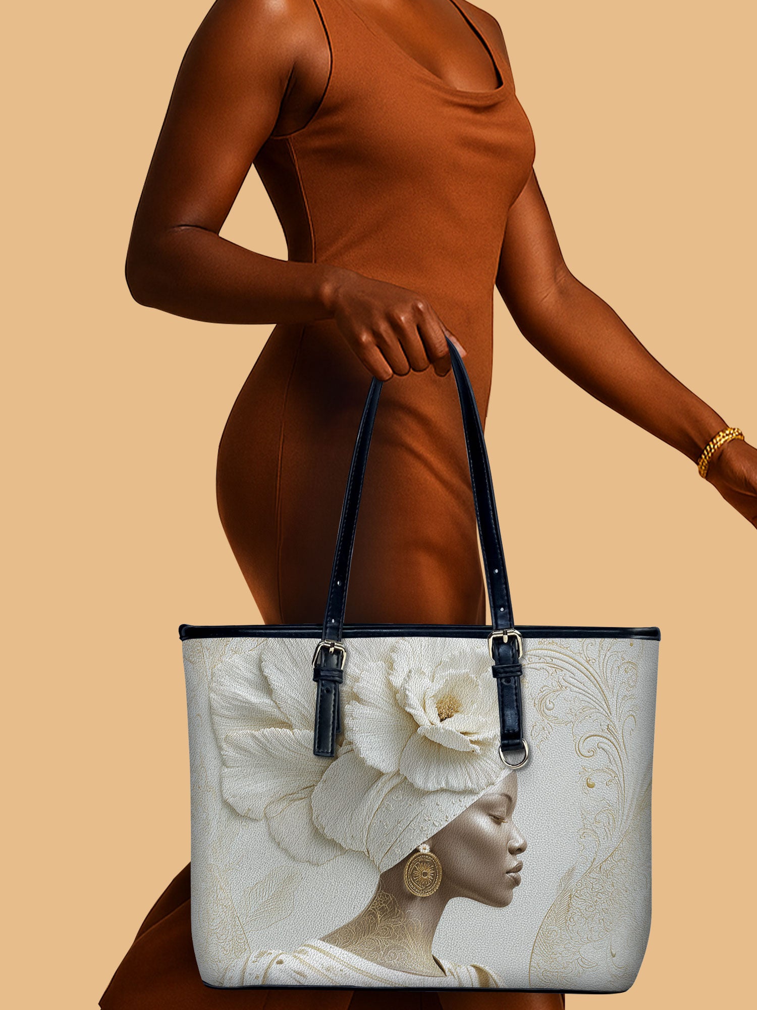 Luminous Bloom Leather Bucket Bag QR0TV192