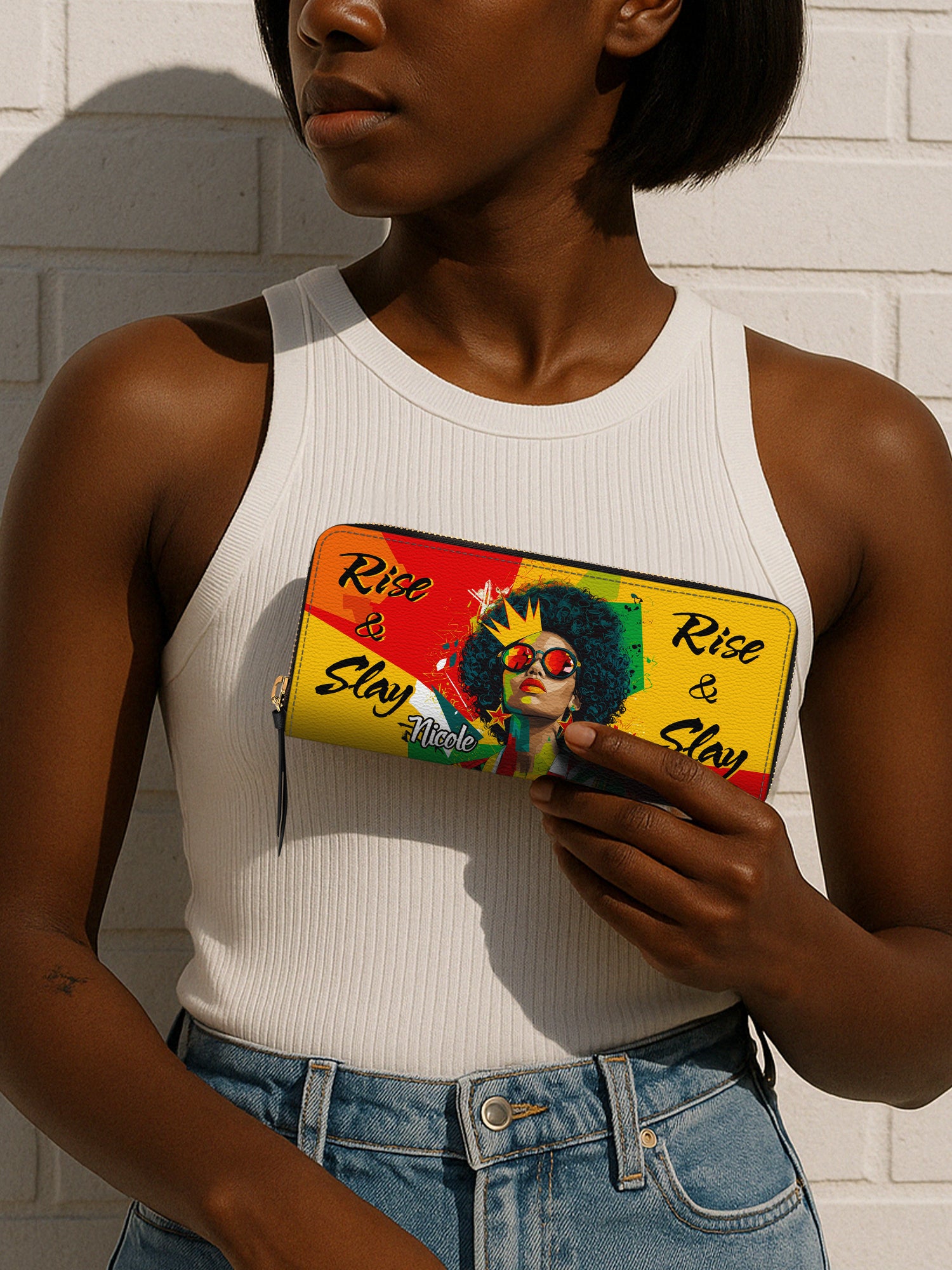 Rise And Slay Slimline Zippy Wallet