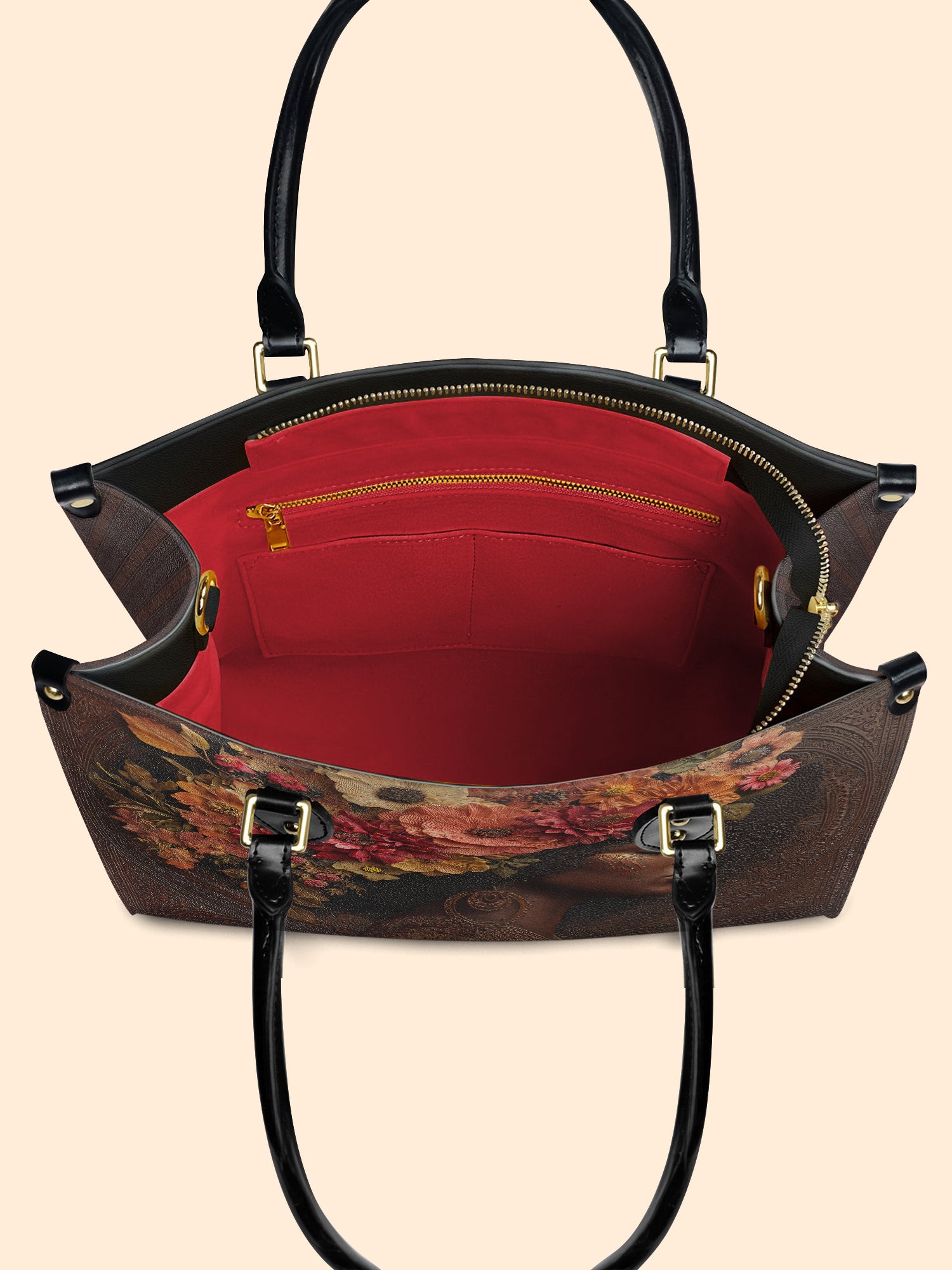 Whispering Blooms Premium Leather Handbag QR0HH048