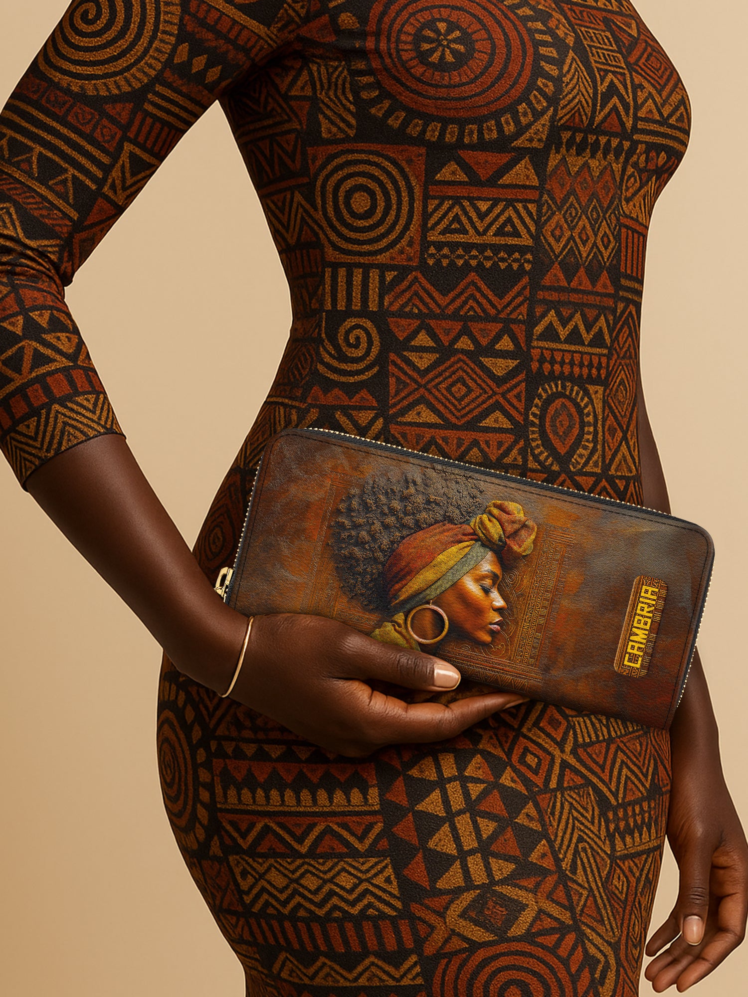 Afro-Elegance Slimline Zippy Wallet