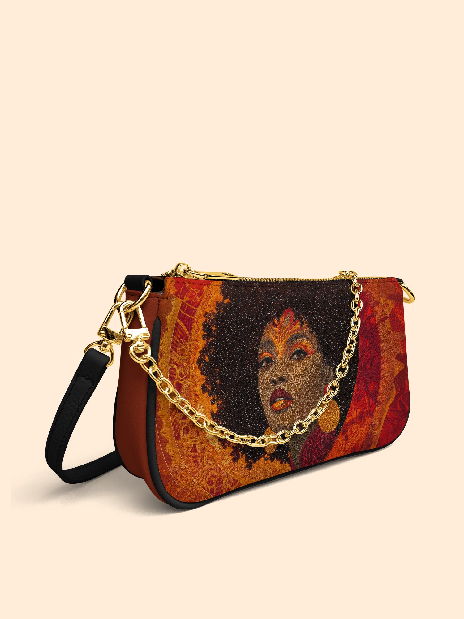 Noir Bloom Classic Zip Pochette QR0XD237