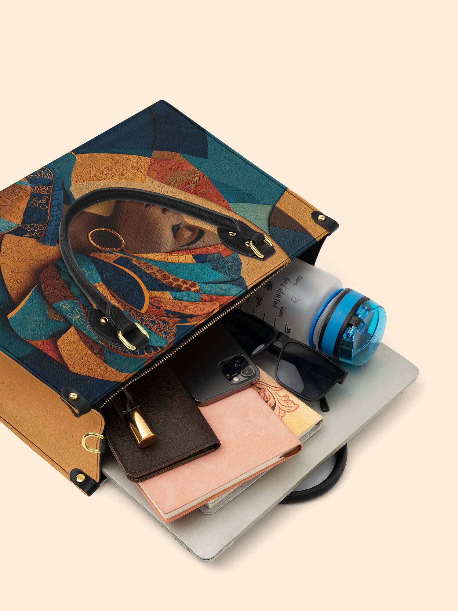 Melanated Muse Premium Leather Handbag QR0HH025